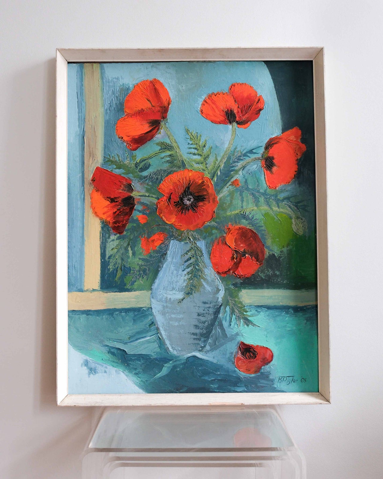 Flowers, Oil on Board