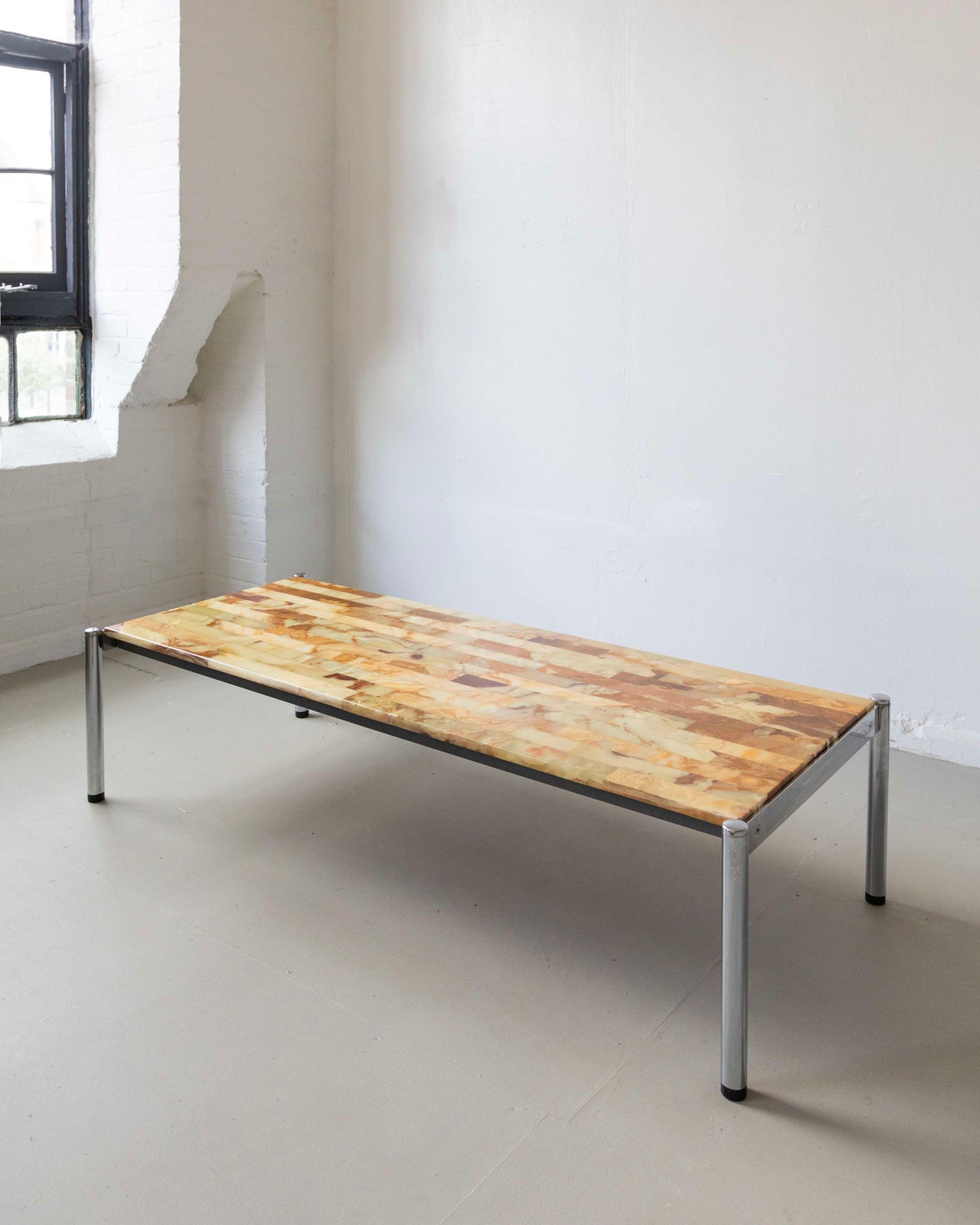 Marble & Chrome Coffee Table