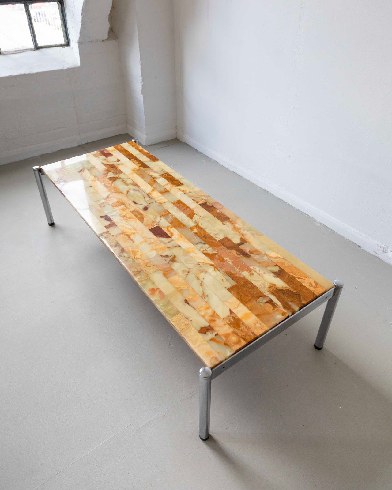 Marble & Chrome Coffee Table